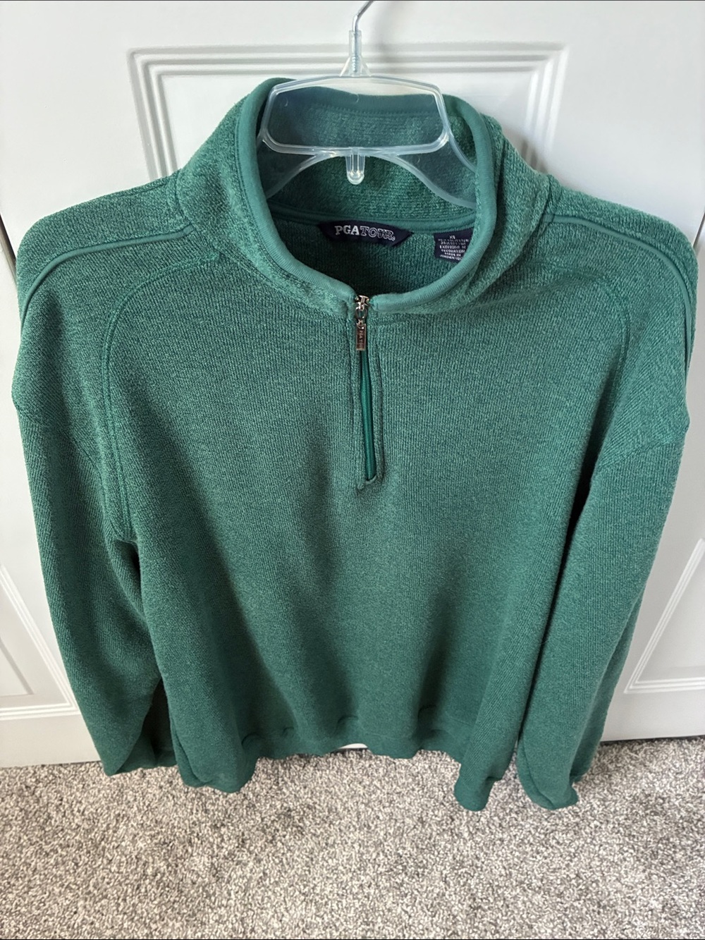 PGA TOUR Teal Green Half-Zip Pullover